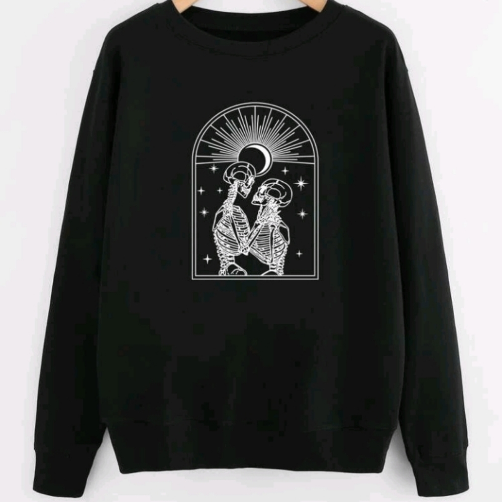 💜5 for 20$💜SHEIN Skeleton and Sun Sweatshirt